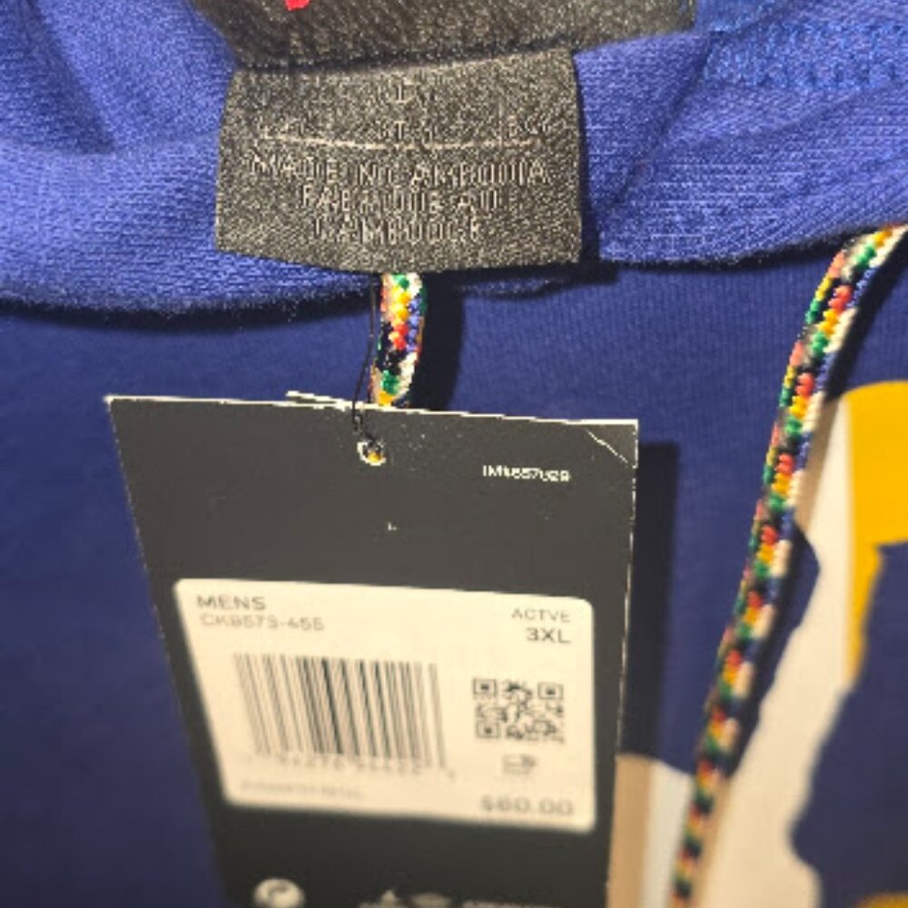 *NEW* Nike Air Jrdn 23 JpMn Swl Neck Swtsrt Hdie Blue Colorful Men’s3XL - Picture 2 of 3